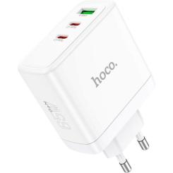 Зарядное устройство HOCO 2xUSB-C PD65W + 1xUSB QC3.0 White Фото 3
