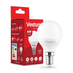 Лампочка Vestum G45 6W 4100K 220V E14 Фото 1