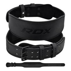 Атлетический пояс RDX 4 шкіряний Full Black 2XL Фото