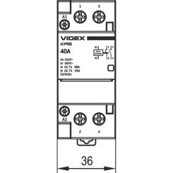 Контактор Videx 2п 40А 2НВ VF-RS-MC2O-40 RESIST Фото 4