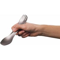 Ложка-вилка туристическая Humangear GoBites Ti-Uno titanium Фото 1