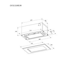 Вытяжка кухонная Pyramida CX 52 (1100) SR GWH Фото 7