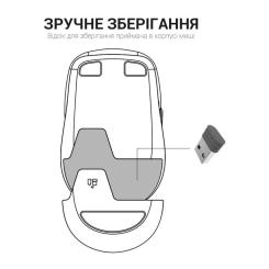 Мышка OfficePro M230W Silent Click Wireless/Bluetooth White Фото 11