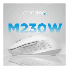 Мышка OfficePro M230W Silent Click Wireless/Bluetooth White Фото 4