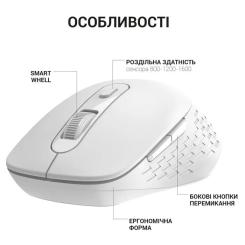 Мышка OfficePro M230W Silent Click Wireless/Bluetooth White Фото 5