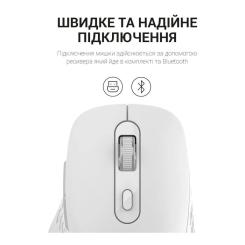 Мышка OfficePro M230W Silent Click Wireless/Bluetooth White Фото 6