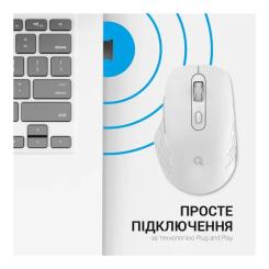 Мышка OfficePro M230W Silent Click Wireless/Bluetooth White Фото 7