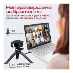 Веб-камера Promate Vision-HD з функцією гучного зв'язку Black Фото 3