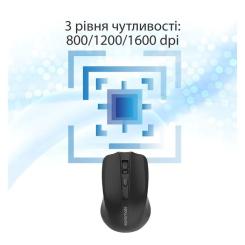 Мышка Promate Clix-8 Wireless Black Фото 2