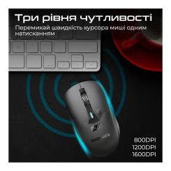 Мышка Promate Samo Wireless/Bluetooth Black Фото 3