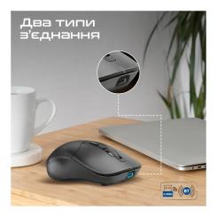 Мышка Promate Samo Wireless/Bluetooth Black Фото 4