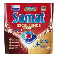 Таблетки для посудомоечных машин Somat Excellence 5-в-1 20 шт. Фото