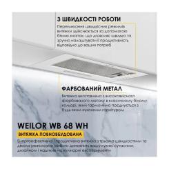 Вытяжка кухонная Weilor WB 68 WH Фото 9