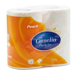 Туалетная бумага Camelia Персик 3 слоя 4 рулона Фото