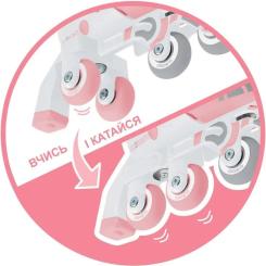 Роликовые коньки Globber 2в1 пастельно-рожеві р.26-29, до 20кг, 3+ Фото 11