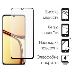 Стекло защитное Dengos Full Glue Realme C61 (black) Фото 1