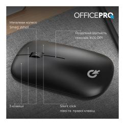Мышка OfficePro M225B Silent Click Wireless Black Фото 5