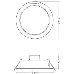 Светильник LEDVANCE DL IP44 DN 115 8W 840 WT Фото 2