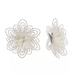 Украшение декоративное Jumi Квітка на кліпсі 3 шт 10 см Біла Фото