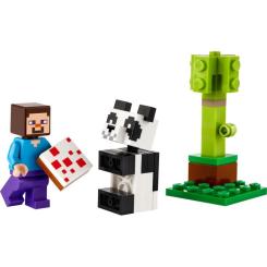 Конструктор LEGO Minecraft Стив и малыш-панда Фото 1