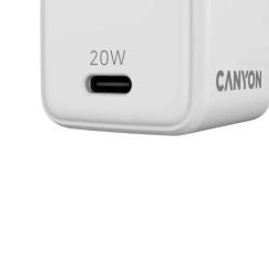Зарядное устройство Canyon CU20C GaN 20W 1xPD EU White Фото 3