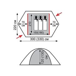 Палатка Tramp Rock 3 V2 Green Фото 11