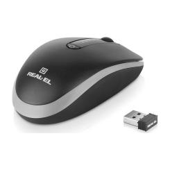 Мышка REAL-EL RM-455W Wireless/Bluetooth Black/Gray Фото 3