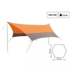 Тент Tramp зі стійками Lite Orange Фото 7