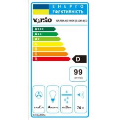 Вытяжка кухонная Ventolux GARDA 60 INOX (1100) LED Фото 9