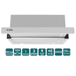 Вытяжка кухонная Ventolux GARDA 60 INOX (1100) LED Фото 2