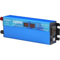 Автомобильный инвертор Choetech 12/220V 1300Вт, чистая синусоида Фото