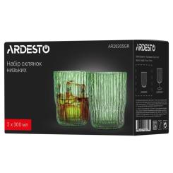 Набор стаканов Ardesto 300мл, 2шт, скло, зелений Фото 5