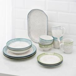 Чашка Ardesto Siena, 360мл, порцеляна, біло-зелений Фото 6