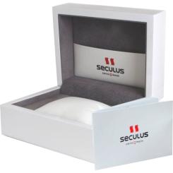 Наручные часы Seculus 1690.5.706 black, ss with stones, white leather Фото 1