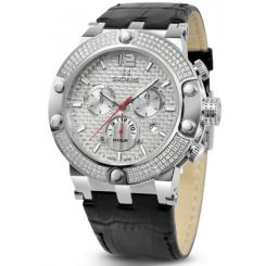 Наручные часы Seculus 4490.2.503 white, ss stones, black leather Фото
