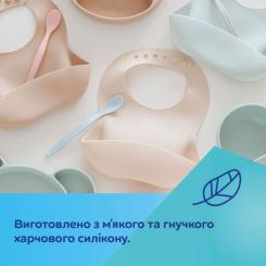 Нагрудничек Canpol babies силиконовый с карманом, бежевый Фото 5