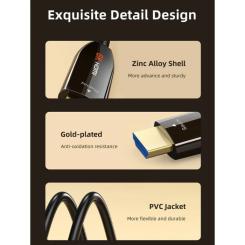 Кабель мультимедийный Cabletime HDMI M to HDMI M 50.0m V2.1 AOC Фото 4