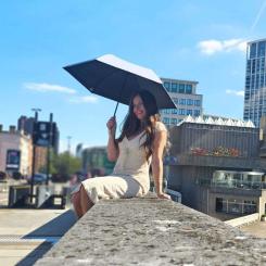 Зонт Fulton L924-040065 Parasoleil-2 UV Blue Chambray Фото 1