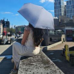 Зонт Fulton L924-040065 Parasoleil-2 UV Blue Chambray Фото 2