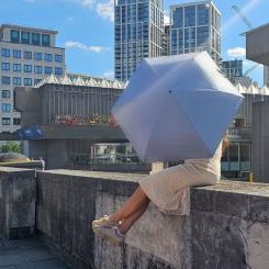 Зонт Fulton L924-040065 Parasoleil-2 UV Blue Chambray Фото 3