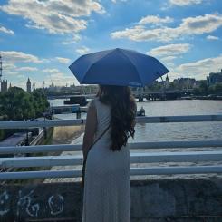 Зонт Fulton L924-040065 Parasoleil-2 UV Blue Chambray Фото 4