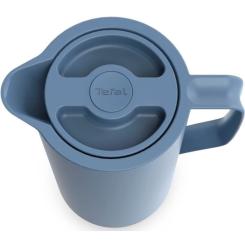 Термос Tefal Motiva, 1л, пластик, скло, блакитний Фото 1