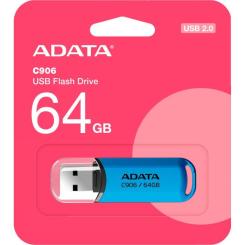 USB флеш накопитель ADATA 64GB C906 Blue USB 2.0 Фото 2