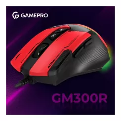Мышка GamePro GM300R USB Red/Black Фото 4