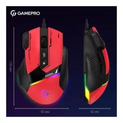Мышка GamePro GM300R USB Red/Black Фото 6