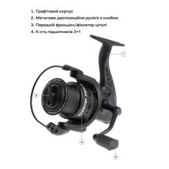 Катушка Brain Champ Feeder 4000 3+1BB 4.81 Фото 4
