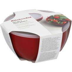 Миска KitchenAid Universal, з кришками, набір 4 шт, червоний Фото 3