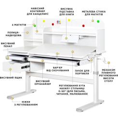 Парта Evo-kids Plus Grey Фото 1