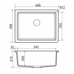 Мойка кухонная GRANADO Under top L ivory Фото 5