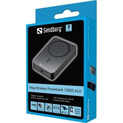 Батарея универсальная Sandberg 10000mAh 20W Magnetic Wireless Qi 15W Фото 3